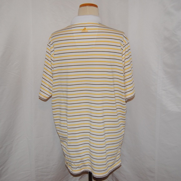 Adidas Striped Climalite Golf Shirt - Picture 4 of 5
